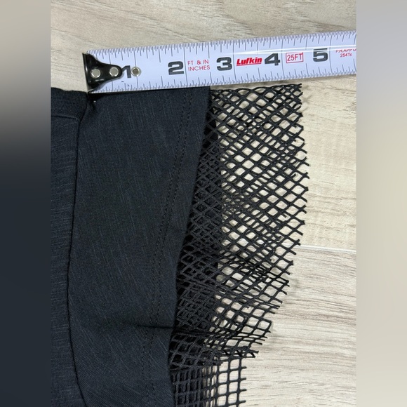 Torrid Black Top with Mesh Sleeves - Picture 8 of 9